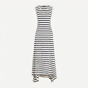 JCrew High Low Striped Maxi Dress